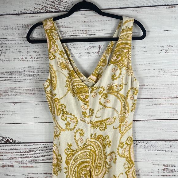 Cream Sleeveless V-Neck Maxi Sundress - Picture 5 of 7